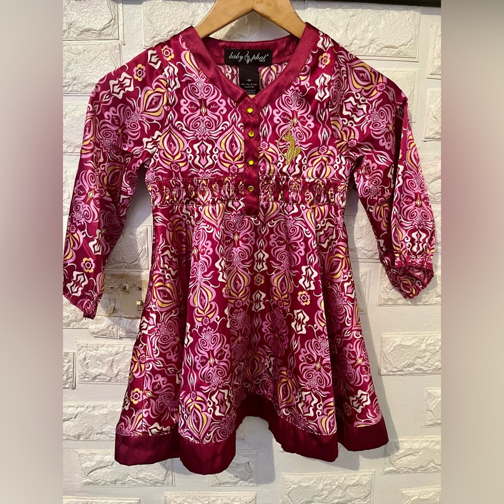 Baby Phat girls 6x Long sleeve Design Dress